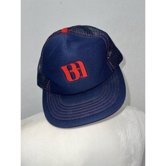 Vintage Bank of America Hat Trucker BofA Logo Snap Back Designer Award - Picture 2 of 5